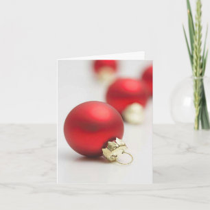 Rode Ornamenten Feestdagen Kaart