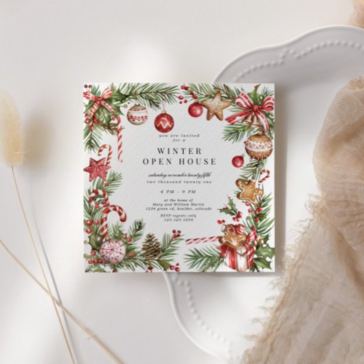 Rode Ornamenten Groen Grensplein Open Huis Kaart