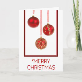 Rode Ornamenten kerstKaart Feestdagen Kaart