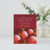 Rode Ornamenten kerstmis: uitnodigingen van de bin (Staand voorkant)