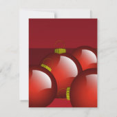 Rode Ornamenten kerstmis: uitnodigingen van de bin (Achterkant)