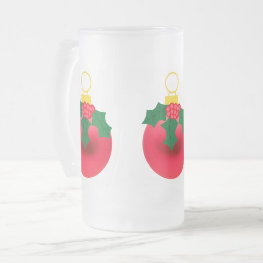 Rode Ornamenten Mok (Voorkant links)