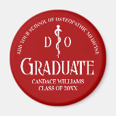 Rode Osteopathische Medische School Afstuderen Cus Magneet (Voorkant)