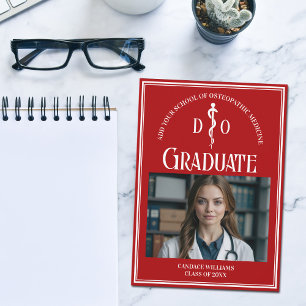 Rode Osteopathische Medische School Afstuderen Fot Aankondiging