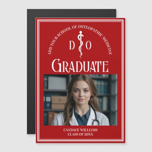 Rode Osteopathische Medische School Afstuderen Mag (Voorkant / Achterkant)