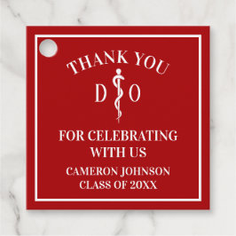 Rode Osteopathische Medische School Graduation Par Bedankjes Labels