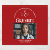 Rode Osteopathische Medische School Graduation Par Bier Etiket (Enkel label)