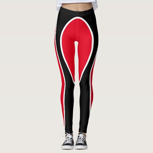 Rode ovale Leggings (Voorkant)