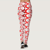 Rode ovale stralen leggings (Achterkant)