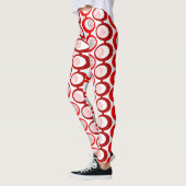 Rode ovale stralen leggings (Links)