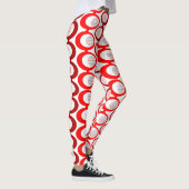 Rode ovale stralen leggings (Rechts)