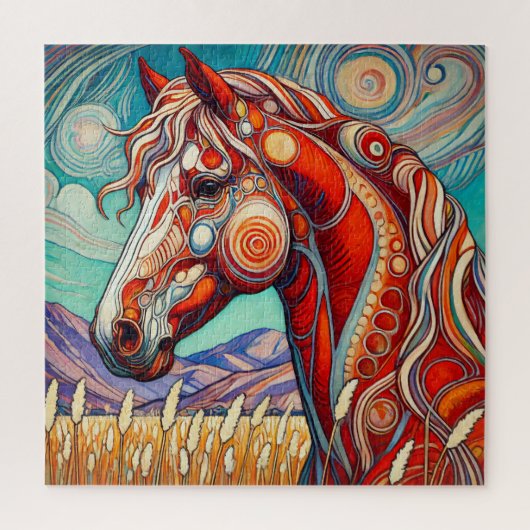 Rode Paard 600 Stuk Puzzel (Verticaal)