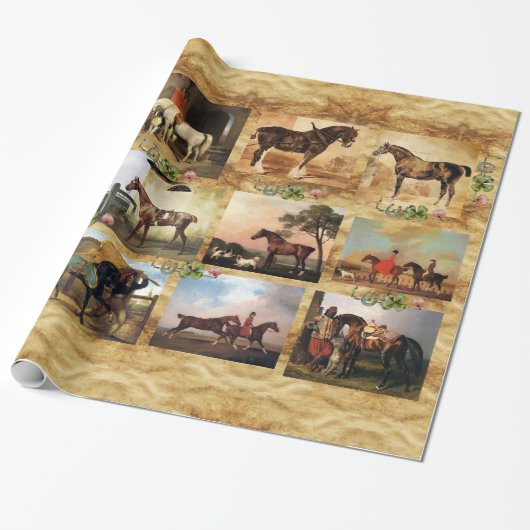 RODE PAARD CADEAUPAPIER (Uitgerold)