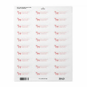 Rode Paard Retouradres Etiket (Full Sheet)