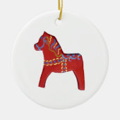 Rode paarden keramisch ornament (Voorkant)