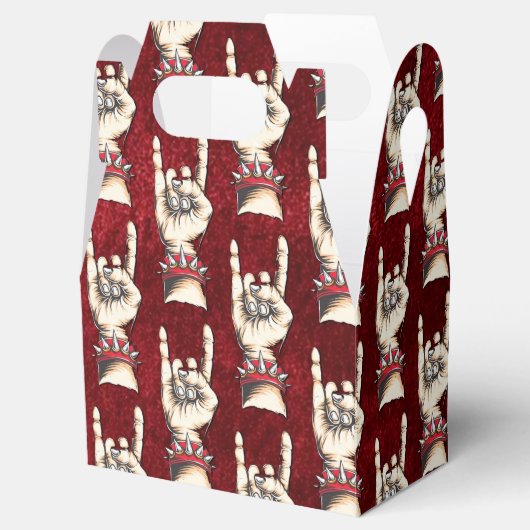 Rode paarden omhoog bedankdoosjes (Geopend)