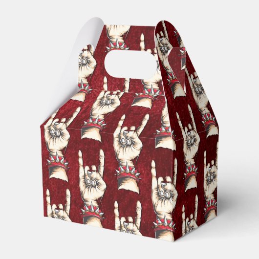 Rode paarden omhoog bedankdoosjes (Voorkant Zijde)