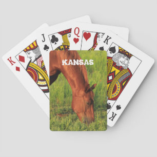 Rode paarden pokerkaarten