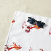 Rode paarden strandlaken (In situ)