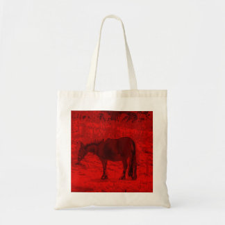 Rode paarden tote bag