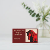 Rode paarden visitekaartje (Staand voorkant)