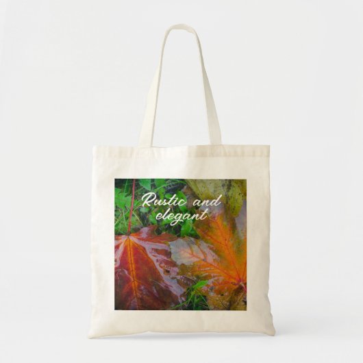 Rode paardenbladeren tote bag (Voorkant)