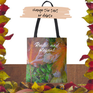 Rode paardenbladeren tote bag
