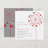 Rode paardenbloemen houden van zomer bruiloft uitn kaart (Voorkant / Achterkant)