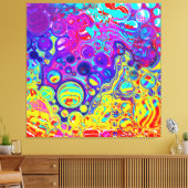 Rode, Paarse, blauwe, groene Abstracte kunst Canvas Afdruk (Insitu (Woonkamer))