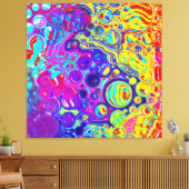 Rode, Paarse, blauwe, groene Abstracte kunst Canvas Afdruk (Insitu (Woonkamer))