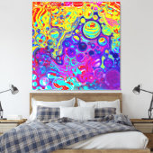 Rode, Paarse, blauwe, groene Abstracte kunst Canvas Afdruk (Insitu (Slaapkamer))