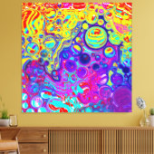 Rode, Paarse, blauwe, groene Abstracte kunst Canvas Afdruk (Insitu (Woonkamer))