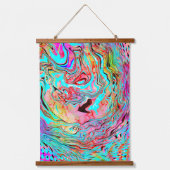 Rode, Paarse, Blauwgroen kleurenvlecht Hangend Wandkleed (Voorkant)