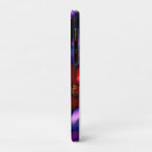 Rode Paarse Bloem Ontwerp Case-Mate iPhone Case (Achterkant/links)