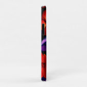 Rode Paarse Bloem Ontwerp Case-Mate iPhone Case (Achterkant/rechts)