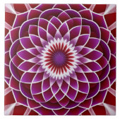 Rode Paarse Dahlia Tegeltje (Voorkant)