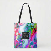 Rode, Paarse, flexibele kunst op maat Tote Bag (Voorkant)