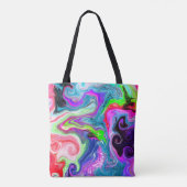 Rode, Paarse, flexibele kunst op maat Tote Bag (Achterkant)
