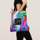 Rode, Paarse, flexibele kunst op maat Tote Bag (Dichtbij)