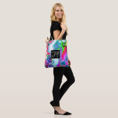 Rode, Paarse, flexibele kunst op maat Tote Bag (Op model)