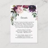 Rode Paarse Floral Spray Enclosure Kaarten (Voorkant)