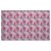 Rode, paarse Floral Stof (Fat Quarter)