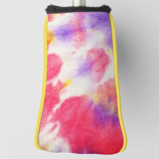 Rode paarse gele stropdas kleurstof v1 golfheadcover (Draai 90)