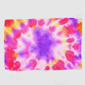 Rode paarse gele stropdas kleurstof v2 golfhanddoek (Horizontaal)