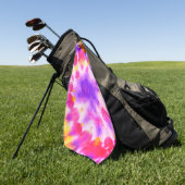 Rode paarse gele stropdas kleurstof v2 golfhanddoek (Groen)