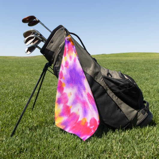 Rode paarse gele stropdas kleurstof v2 golfhanddoek (Groen)