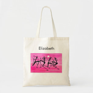 Rode, paarse, geweldige zonnige dag tote bag