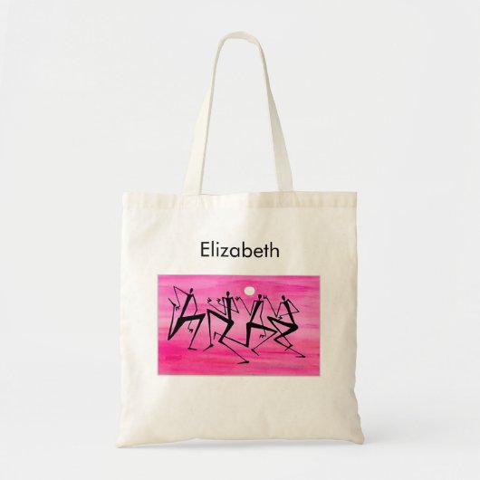 Rode, paarse, geweldige zonnige dag tote bag (Voorkant)