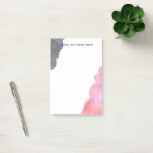 Rode Paarse Grijze Waterverf Vlekken - Custom Name Post-it® Notes (Kantoor)