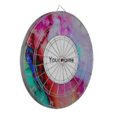 Rode paarse groene inkt dartbord (Voorkant Links)